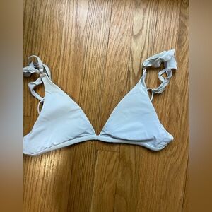White L space Triangle Bikini Top